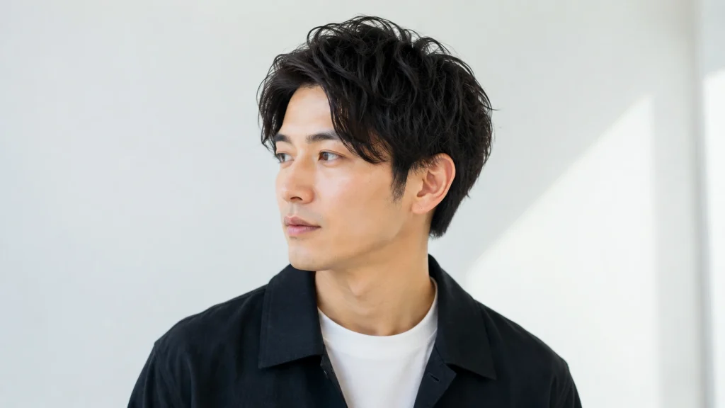 垢抜けた清潔感のある髪型の男性