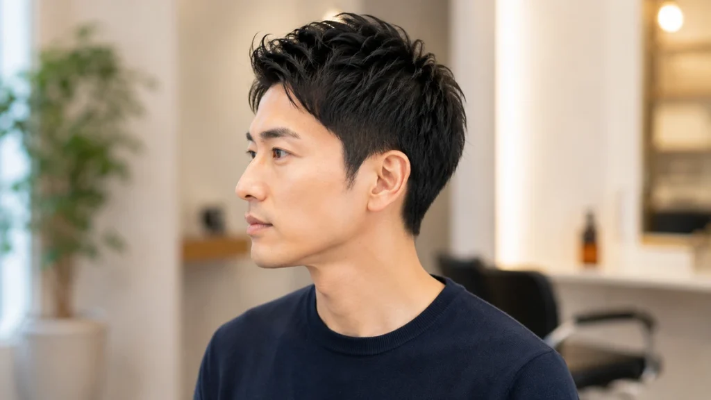 清潔感のある短い髪型に整えた男性