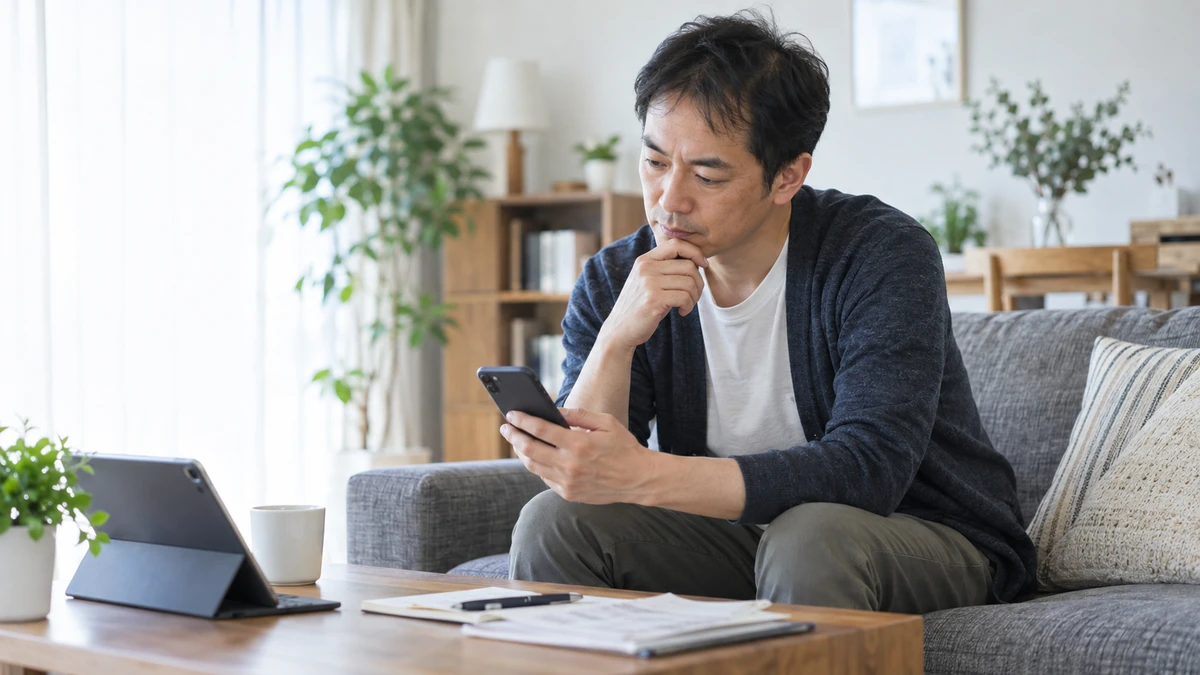 AGAオンライン診療を比較する男性