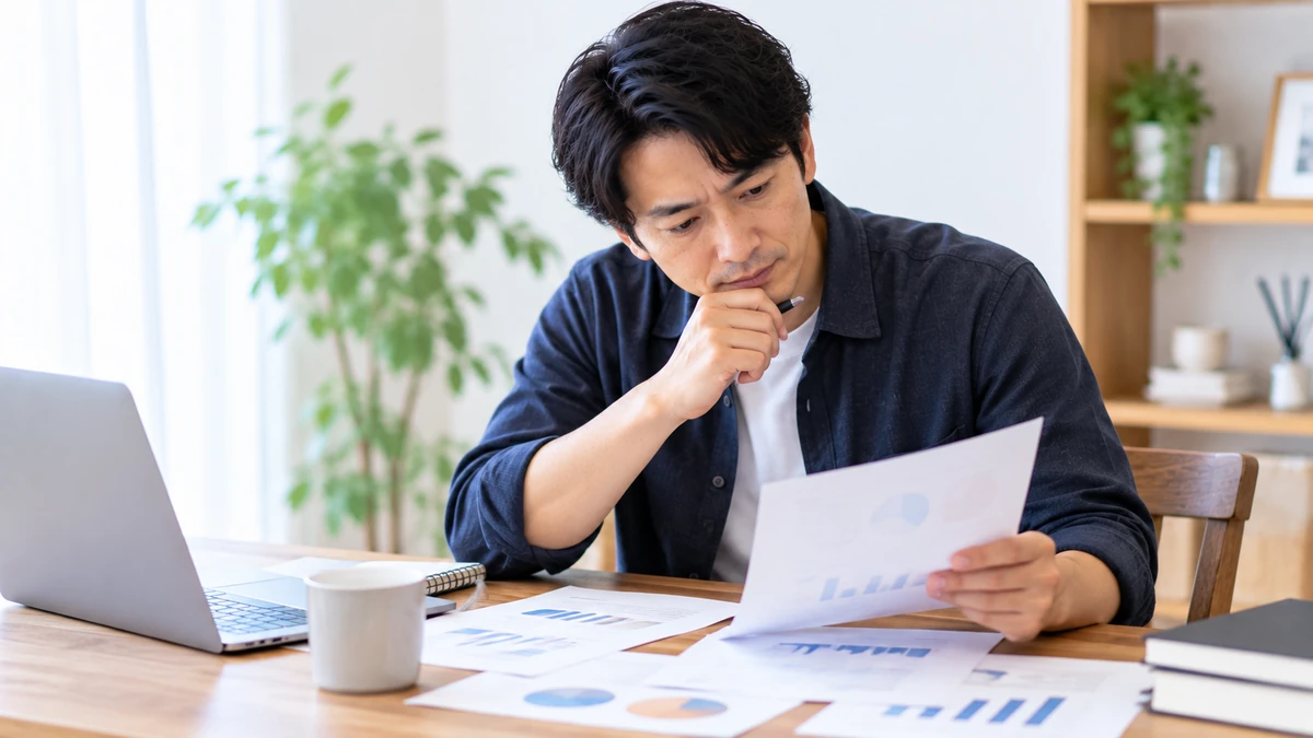 AGA治療の料金条件を比較する男性