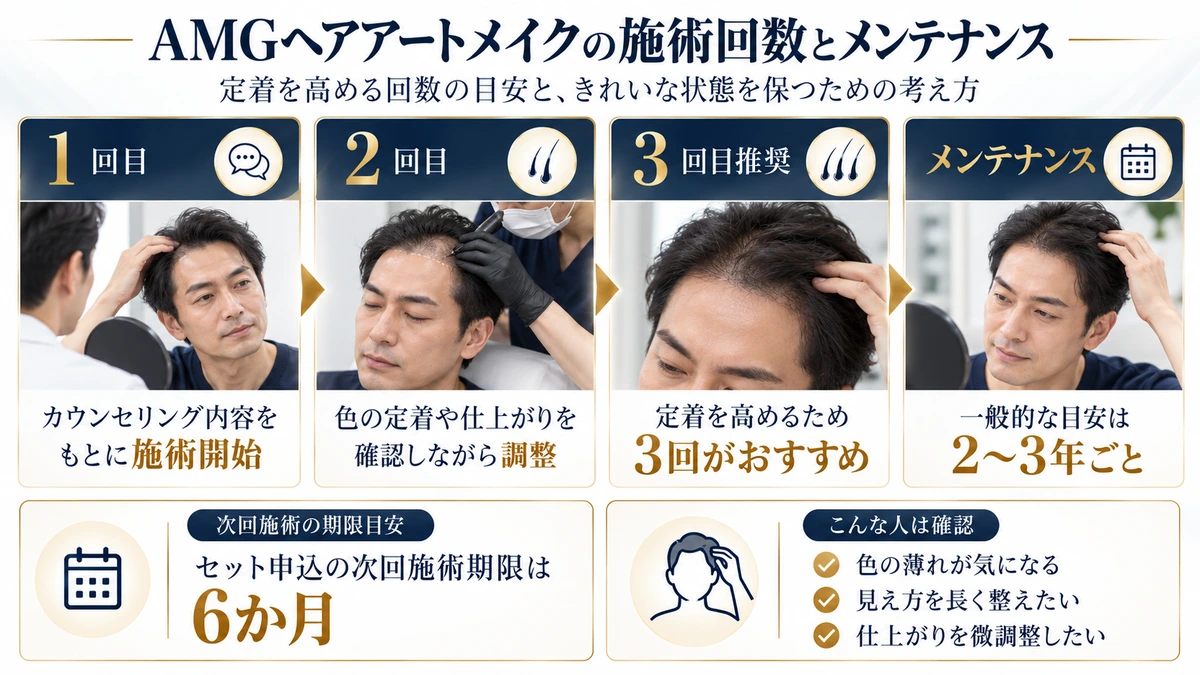 ヘアアートメイクの施術回数とメンテナンスの目安