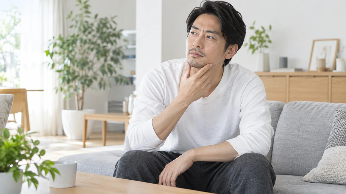 家庭用光美容器を検討する男性