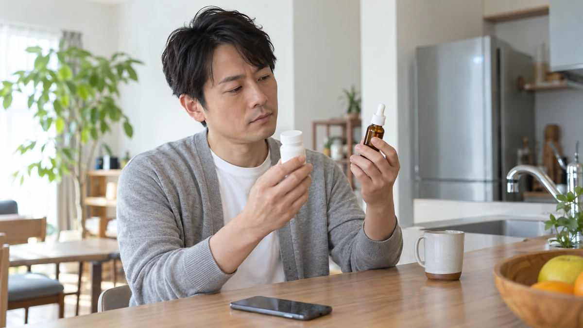 フィナステリドとデュタステリドの違いを確認する男性