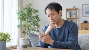自毛植毛に必要なグラフト数を調べる男性