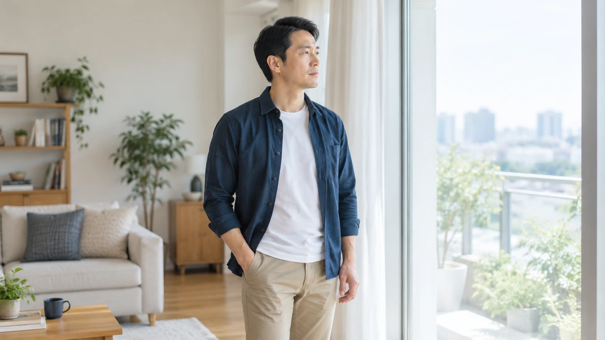 自毛植毛のリスクや副作用を調べる男性