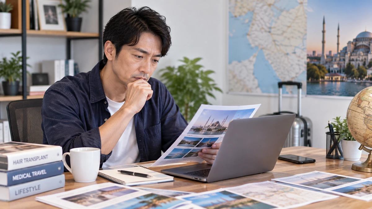 海外植毛で実際に手術する医師を確認する男性