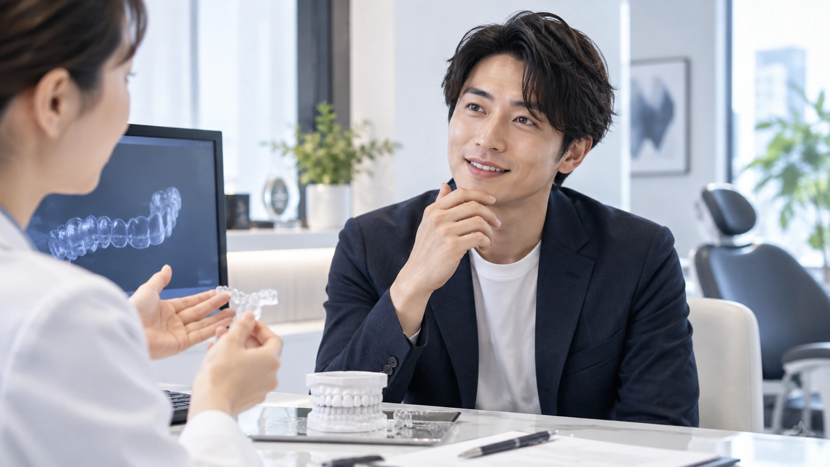 レオン矯正を相談する男性のイメージ