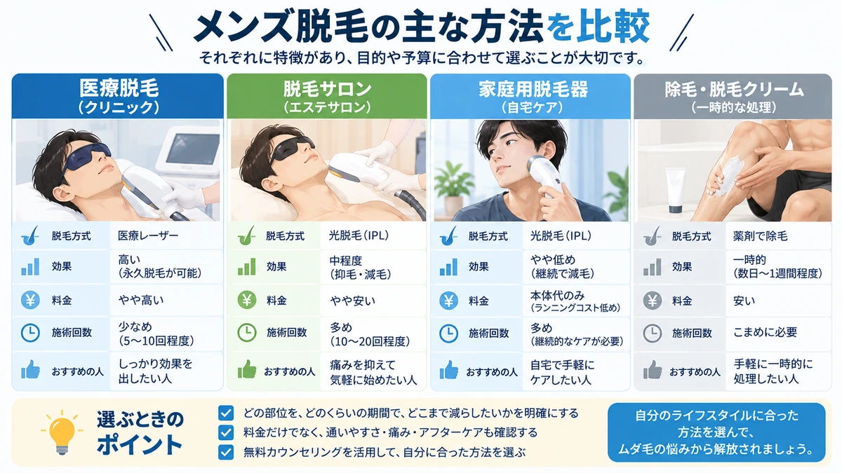 全身脱毛の総額チェック メンズ全身脱毛の総支払額を構成する費用の図