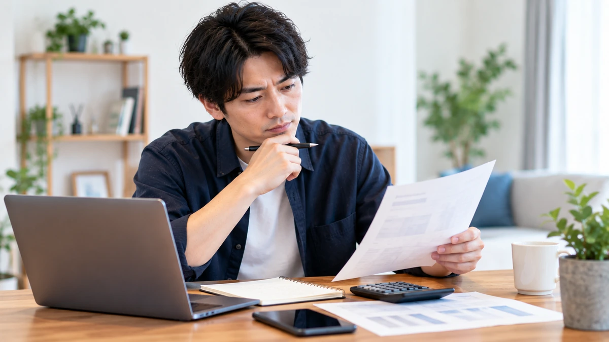 注意点を確認しながら医療脱毛を検討する男性