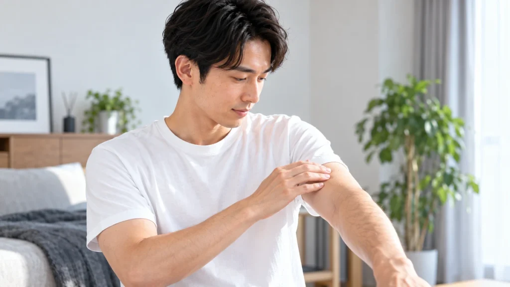 カラダ脱毛を検討する男性のイメージ