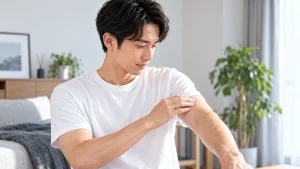 カラダ脱毛を検討する男性のイメージ