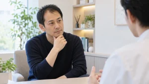 東京植毛クリニックでの自毛植毛を検討する男性