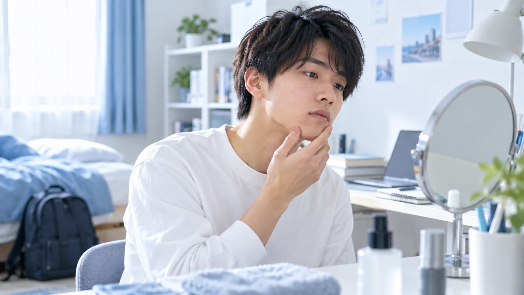 学生のメンズ脱毛を検討する男性
